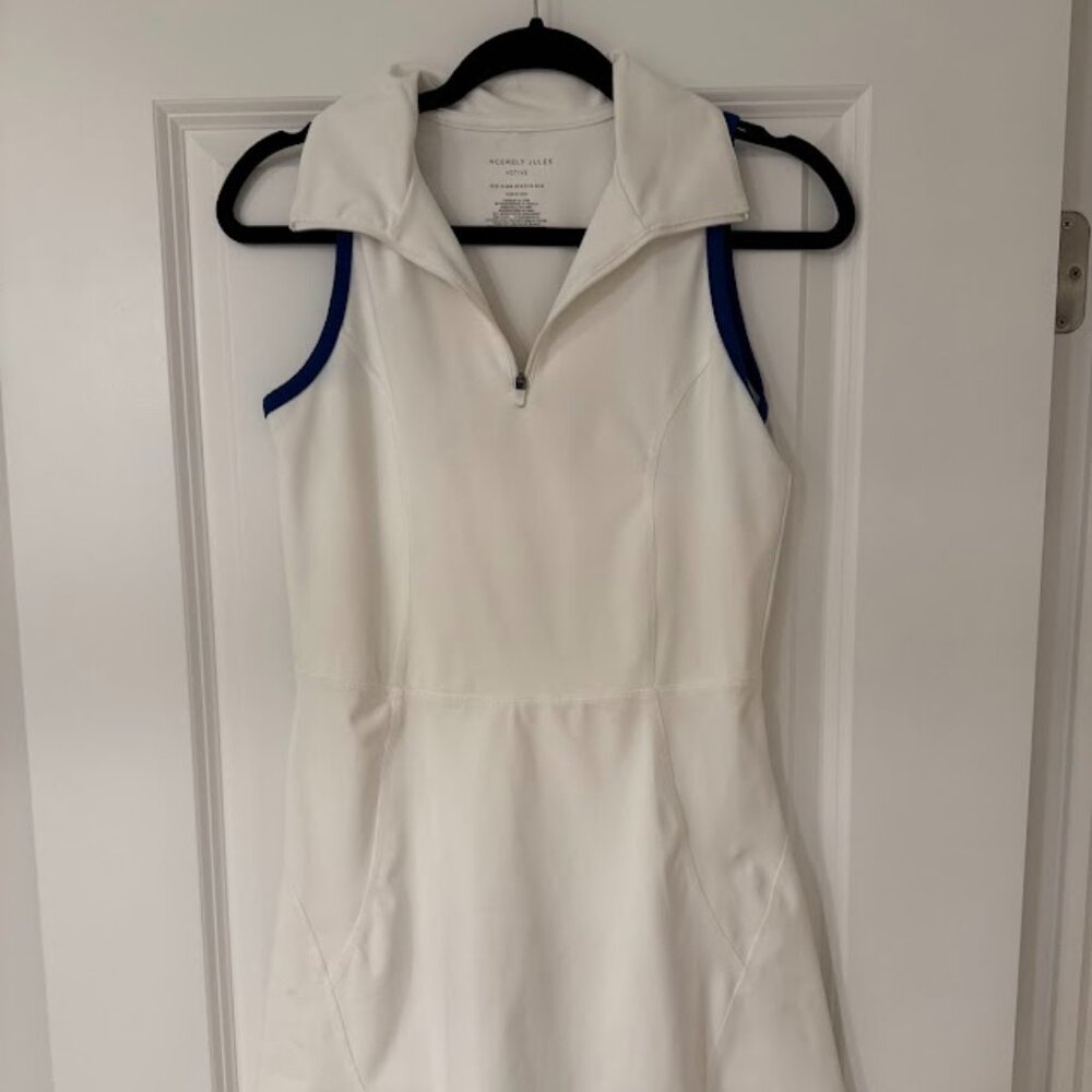 Womens Sincerely Jules White Athletic Collared Mini Dress